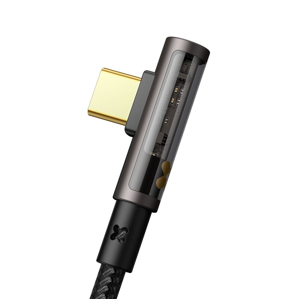 Cablu Date si Incarcare USB-A - USB-C McDodo CA-3380 Angled, 100W, 1.2m, Negru