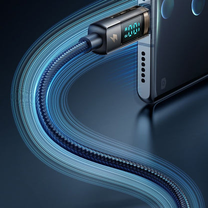 Cablu Date si Incarcare USB-A - USB-C McDodo CA-3630 Display Auto Power Off, 66W, 1.2m, Negru