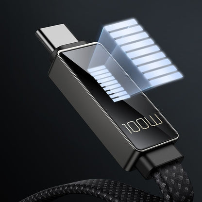 Cablu Date si Incarcare USB-A - USB-C McDodo CA-4980 Rythm Display, 100W, 1.2m, Negru