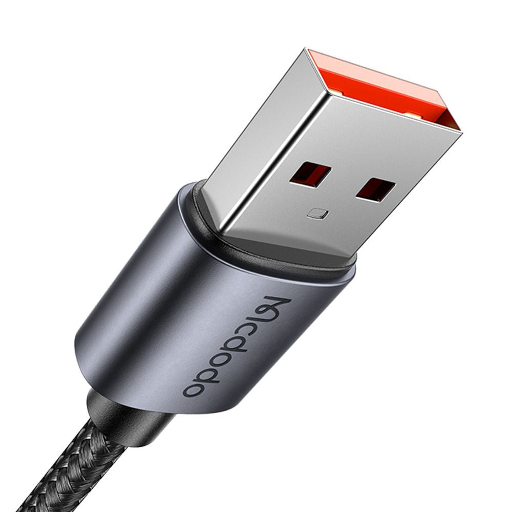 Cablu Date si Incarcare USB-A - USB-C McDodo CA-6520 Display, 100W, 1.2m, Negru
