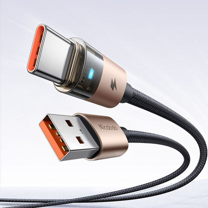 Cablu Date si Incarcare USB-A - USB-C McDodo CA-6891, 66W, 1.2m, Auriu