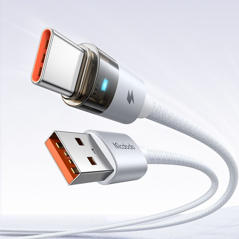 Cablu Date si Incarcare USB-A - USB-C McDodo CA-6892, 66W, 1.2m, Alb
