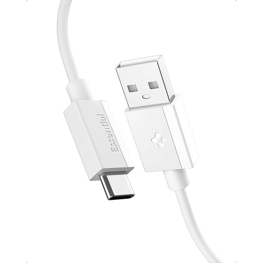 Cablu Date si Incarcare USB-A - USB-C Spigen EB6015AC, 60W, 1.5m, Alb ACA10413