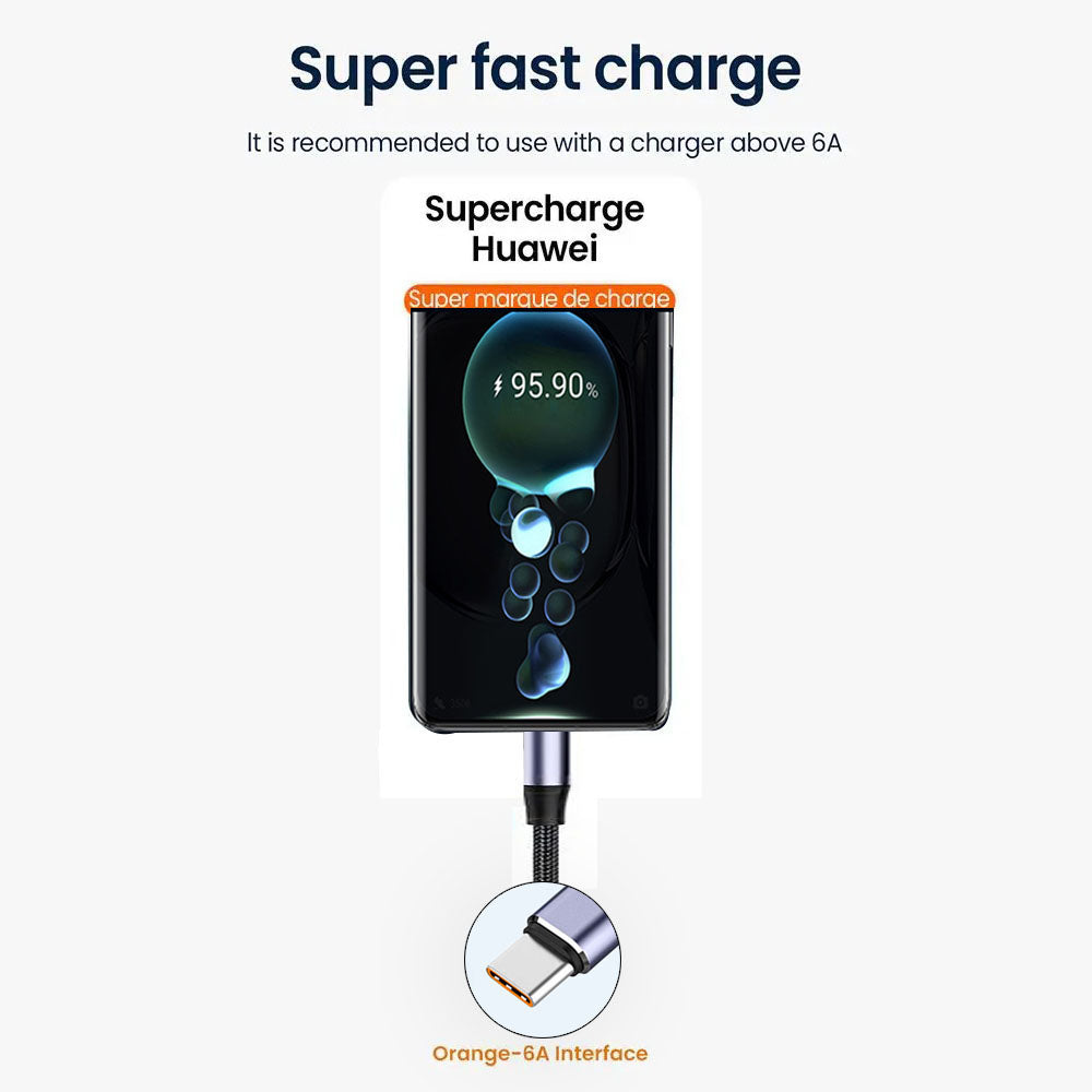 Cablu Date si Incarcare USB-A - USB-C Techsuit PCB018, 100W, 1m, Negru