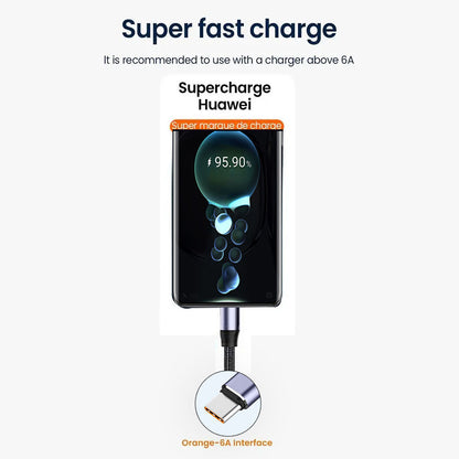 Cablu Date si Incarcare USB-A - USB-C Techsuit PCB018, 100W, 1m, Negru