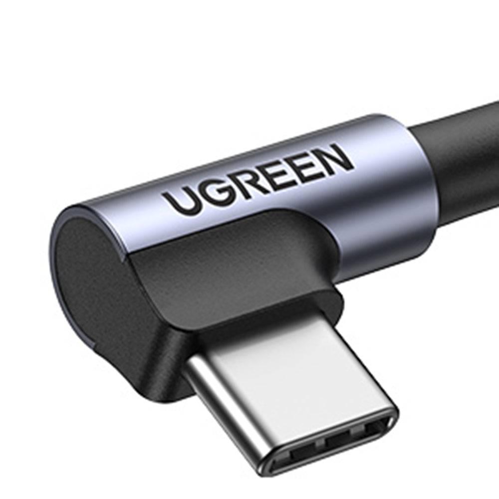 Cablu Date si Incarcare USB-A - USB-C UGREEN US284 Angled, 18W, 0.5m, Gri