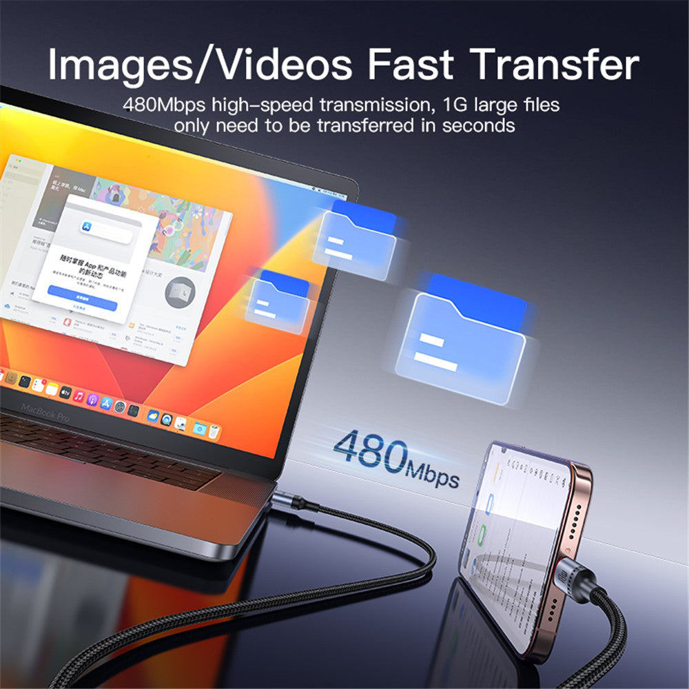 Cablu Date si Incarcare USB-A - USB-C Yesido CA129C, 18W, 1.2m, Negru