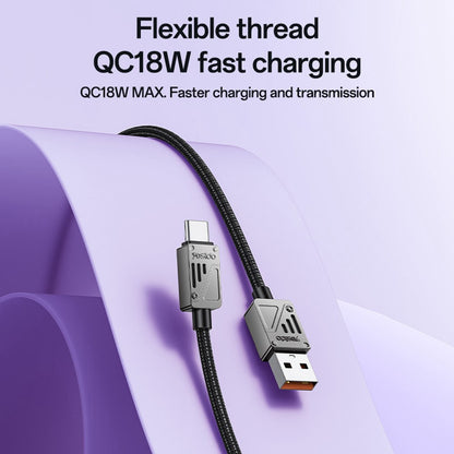 Cablu Date si Incarcare USB-A - USB-C Yesido CA135C, 18W, 1.2m, Negru