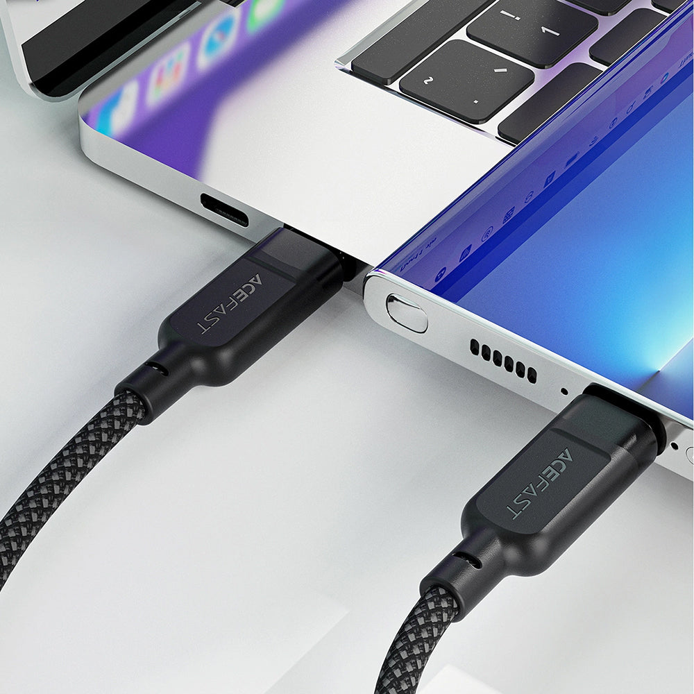 Cablu Date si Incarcare USB-C - 2 x USB-C Acefast C5-11, 100W, 1.2m, Negru