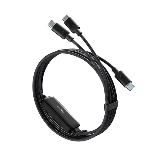 Cablu Date si Incarcare USB-C - 2 x USB-C Cuktech C2C615, 140W, 1.5m, Negru CKC2C615GLBK