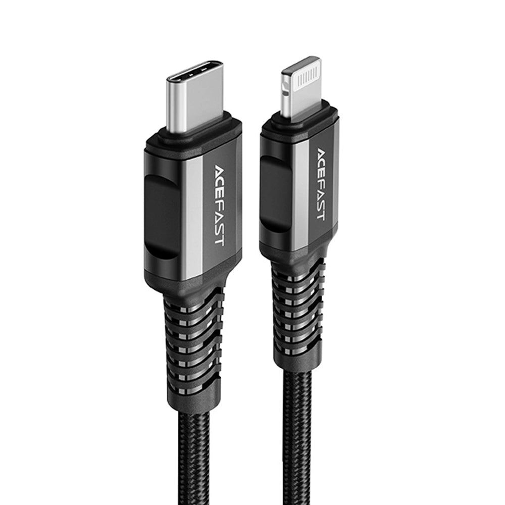 Cablu Date si Incarcare USB-C - Lightning Acefast C1-01, 30W, 1.2m, Negru