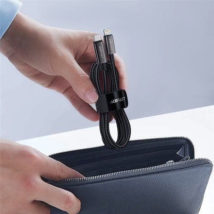 Cablu Date si Incarcare USB-C - Lightning Acefast C23-01, 30W, 1.2m, Negru