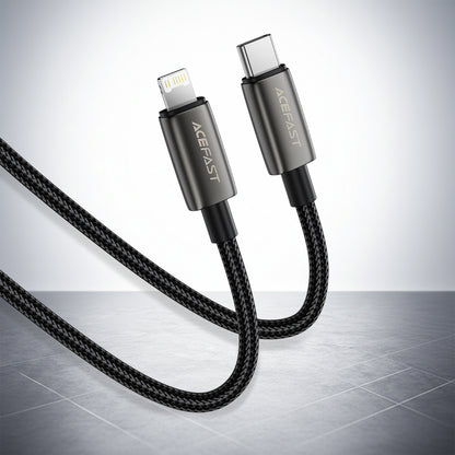 Cablu Date si Incarcare USB-C - Lightning Acefast C23-01, 30W, 1.2m, Negru