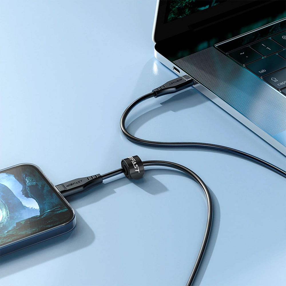 Cablu Date si Incarcare USB-C - Lightning Acefast C3-01, 30W, 1.2m, Alb