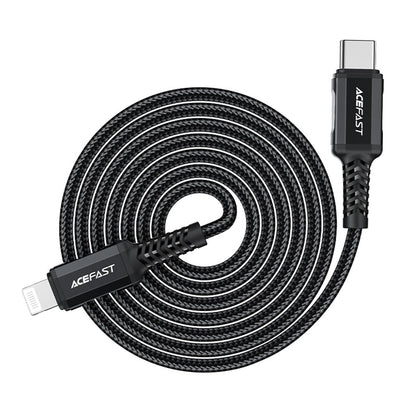 Cablu Date si Incarcare USB-C - Lightning Acefast C4-01, 30W, 1.8m, Negru