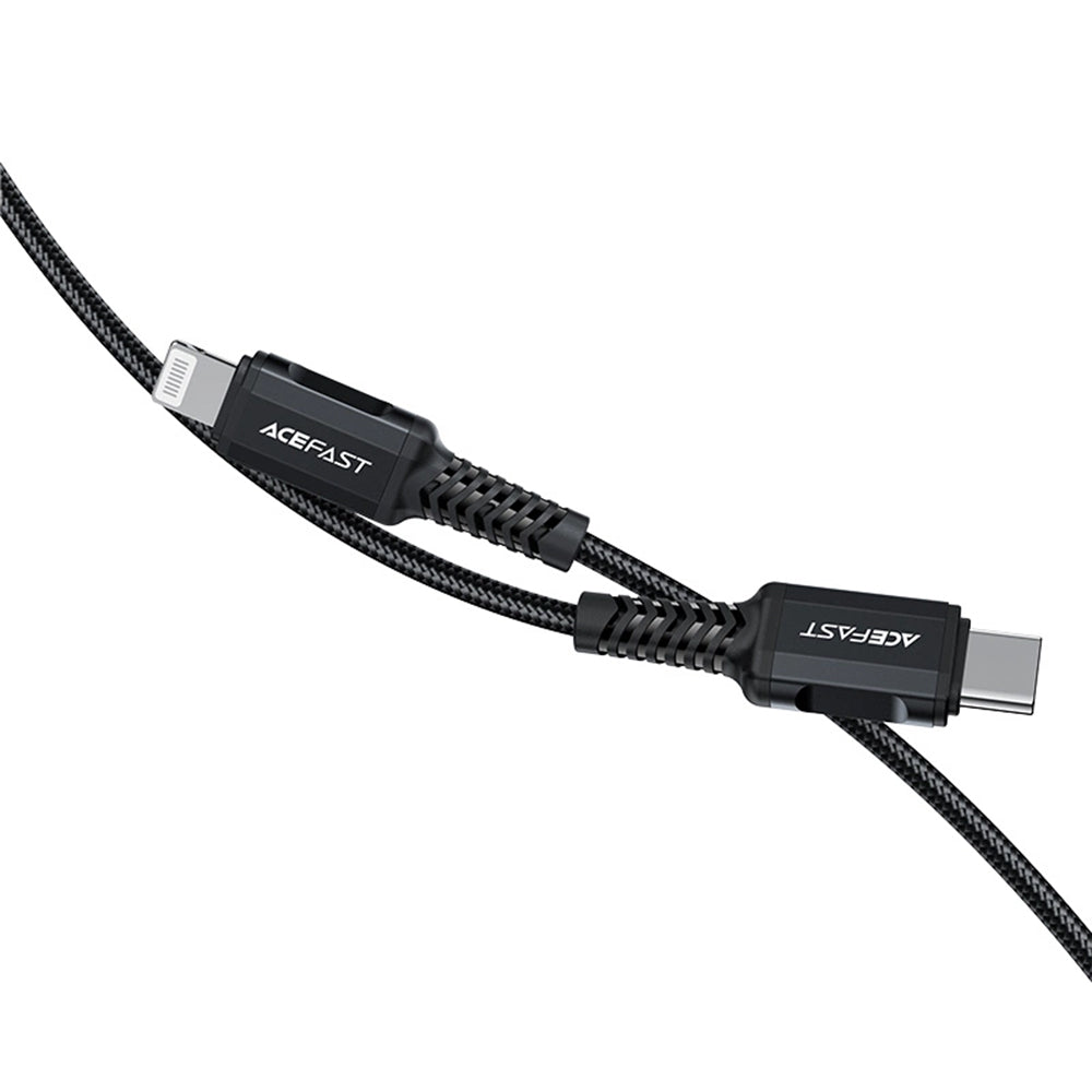 Cablu Date si Incarcare USB-C - Lightning Acefast C4-01, 30W, 1.8m, Negru