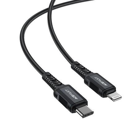 Cablu Date si Incarcare USB-C - Lightning Acefast C4-01, 30W, 1.8m, Negru