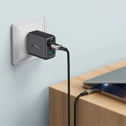 Cablu Date si Incarcare USB-C - Lightning Acefast C6-01 Display, 20W, 1.2m, Negru