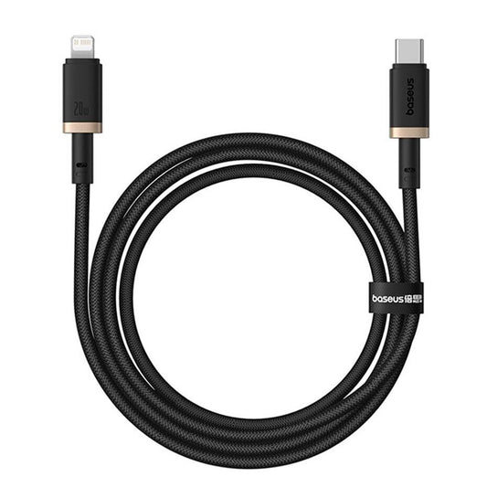 Cablu Date si Incarcare USB-C - Lightning Baseus Dura Series, 20W, 1m, Auriu Negru P10377800U01-03