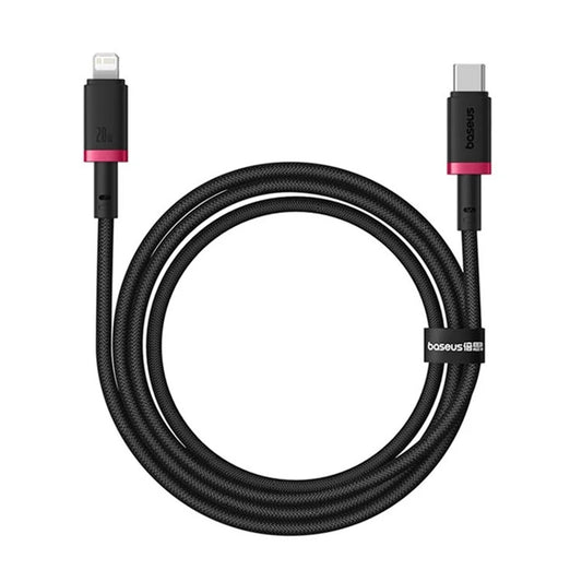 Cablu Date si Incarcare USB-C - Lightning Baseus Dura Series, 20W, 1m, Rosu Negru P10377800U01-01