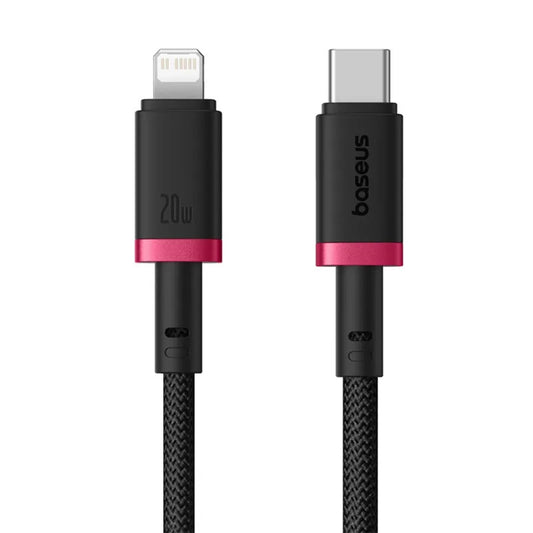 Cablu Date si Incarcare USB-C - Lightning Baseus Dura Series, 20W, 1m, Rosu Negru P10377800U01-01