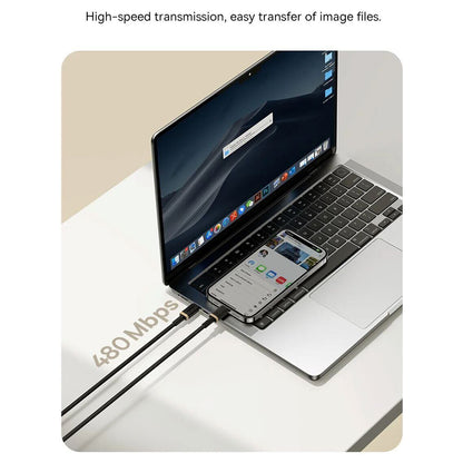 Cablu Date si Incarcare USB-C - Lightning Baseus Dura Series, 20W, 2m, Rosu Negru E0420802