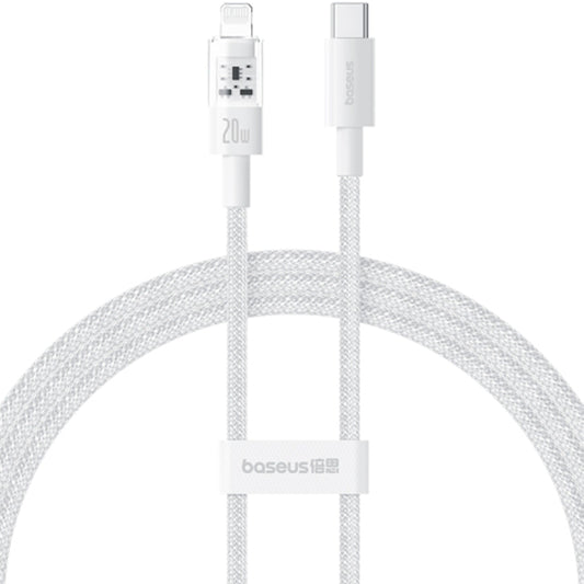 Cablu Date si Incarcare USB-C - Lightning Baseus Gem, 20W, 2m, Alb P10373001211-01