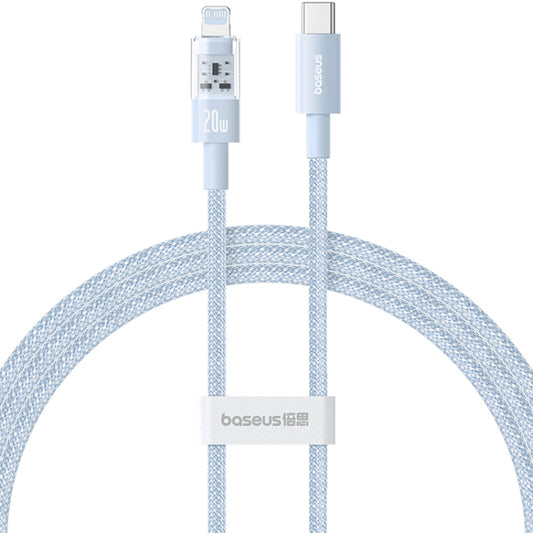 Cablu Date si Incarcare USB-C - Lightning Baseus Gem, 20W, 2m, Bleu P10373001311-01