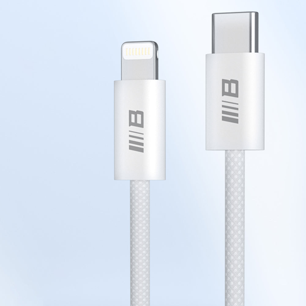 Cablu Date si Incarcare USB-C - Lightning Blueo, 20W, 2m, Alb