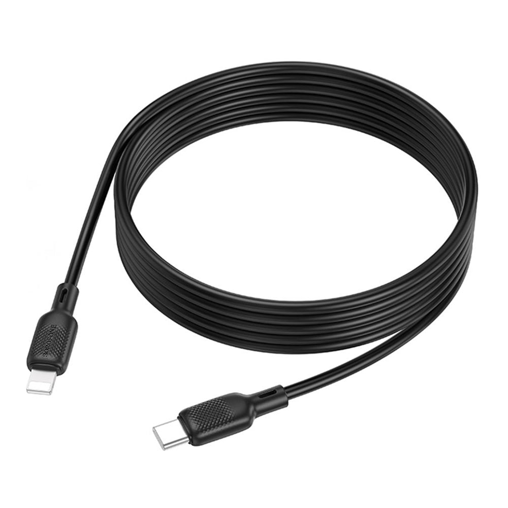 Cablu Date si Incarcare USB-C - Lightning Borofone BX113 Lenny, 27W, 2m, Negru
