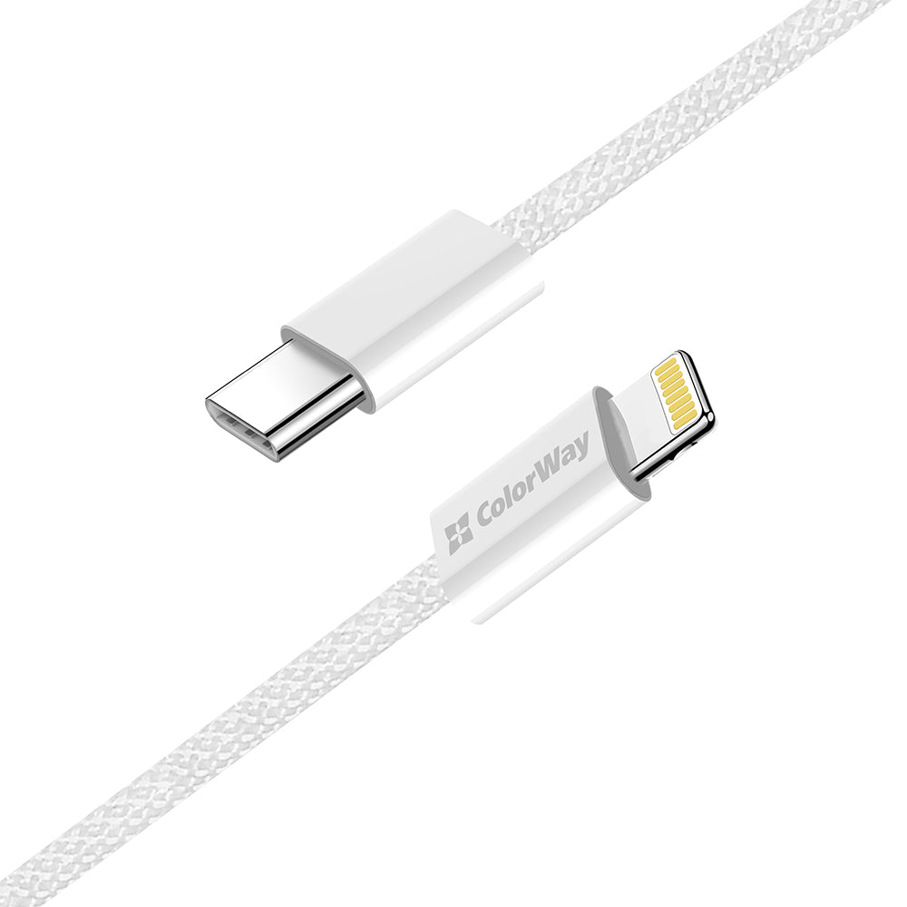 Cablu Date si Incarcare USB-C - Lightning ColorWay CW-CBPDCL061, 27W, 1m, Gri