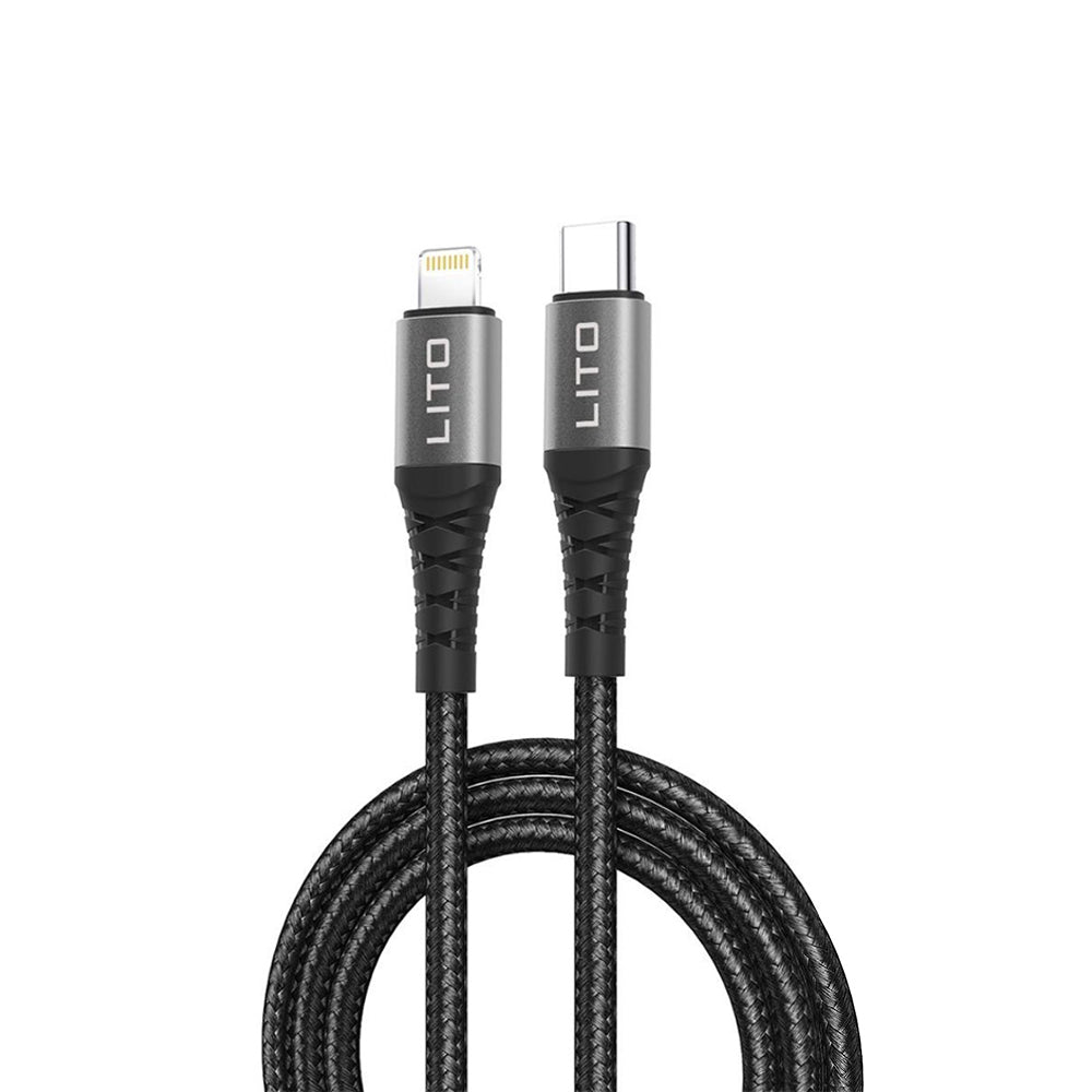 Cablu Date si Incarcare USB-C - Lightning Lito LD08CL, 27W, 1m, Negru
