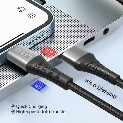 Cablu Date si Incarcare USB-C - Lightning Lito LD08CL, 27W, 1m, Negru