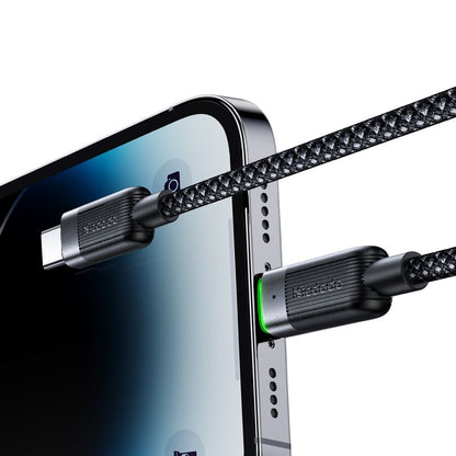 Cablu Date si Incarcare USB-C - Lightning McDodo CA-2010 Self Winding, 36W, 1.2m, Negru