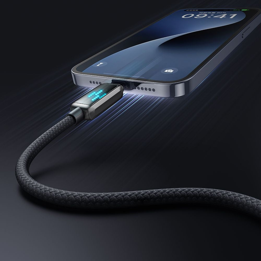 Cablu Date si Incarcare USB-C - Lightning McDodo CA-2630 Display, 36W, 1.2m, Negru