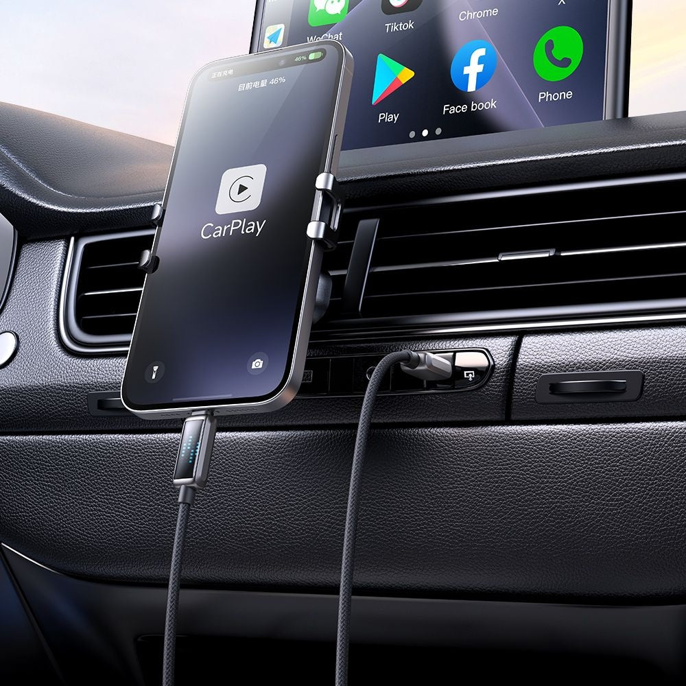 Cablu Date si Incarcare USB-C - Lightning McDodo CA-2630 Display, 36W, 1.2m, Negru