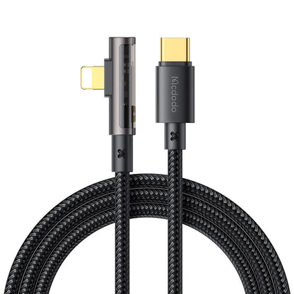 Cablu Date si Incarcare USB-C - Lightning McDodo CA-3390 Angled, 36W, 1.2m, Negru