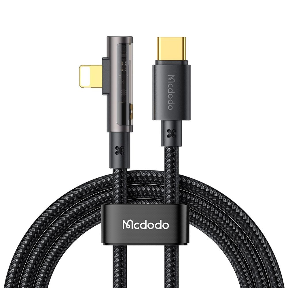 Cablu Date si Incarcare USB-C - Lightning McDodo CA-3390 Angled, 36W, 1.2m, Negru