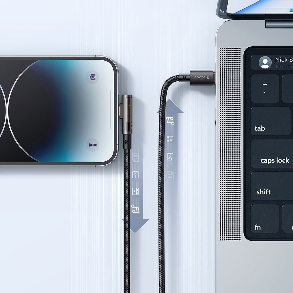 Cablu Date si Incarcare USB-C - Lightning McDodo CA-3390 Angled, 36W, 1.2m, Negru