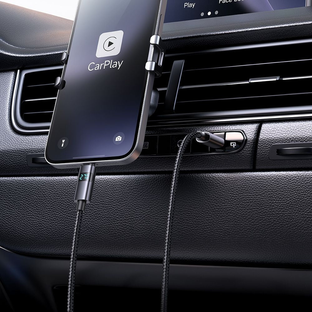 Cablu Date si Incarcare USB-C - Lightning McDodo CA-6570 Display, 36W, 1.2m, Negru