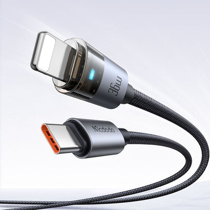 Cablu Date si Incarcare USB-C - Lightning McDodo CA-6940, 36W, 1.2m, Negru