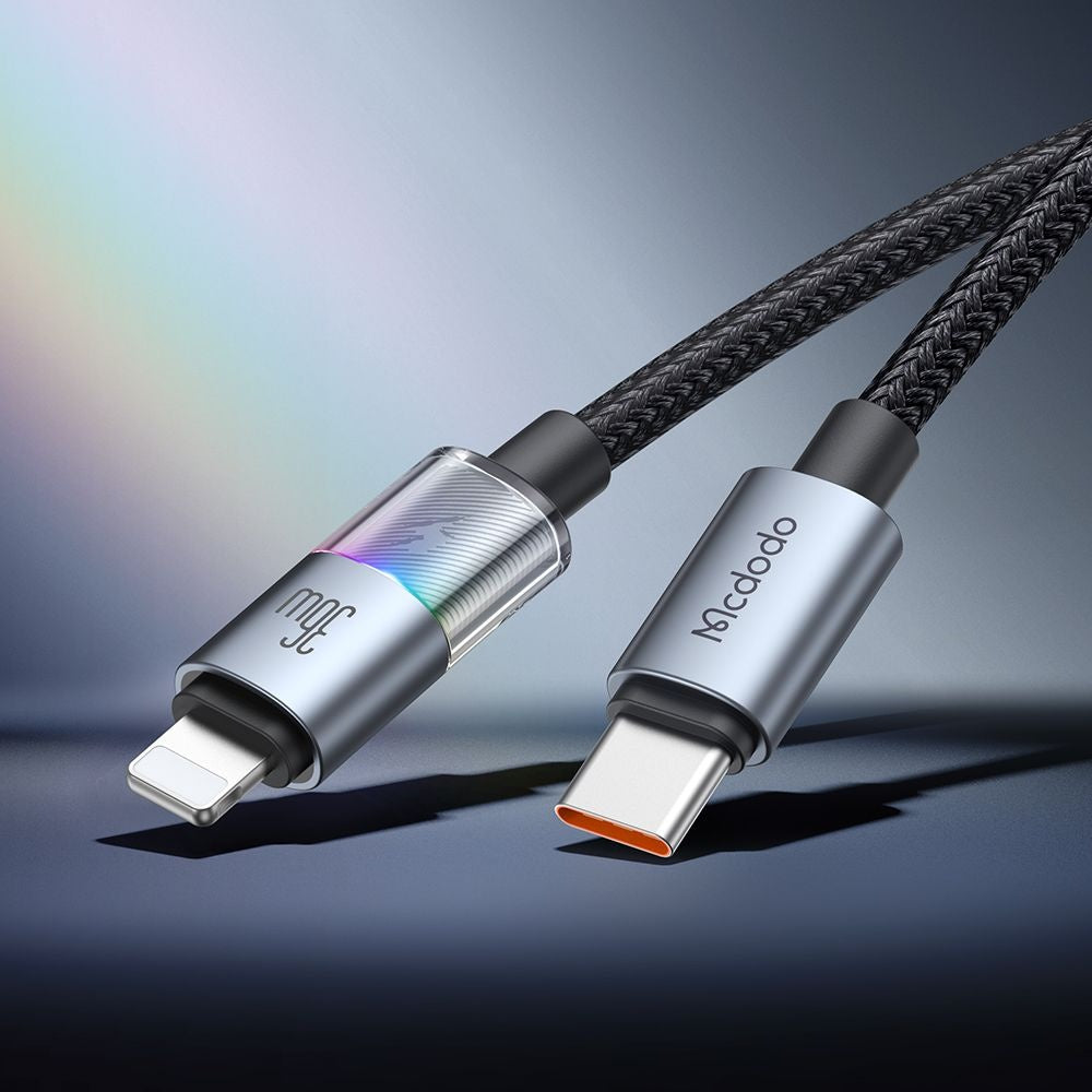Cablu Date si Incarcare USB-C - Lightning McDodo CA-8190 Colorful, 36W, 1.2m, Negru
