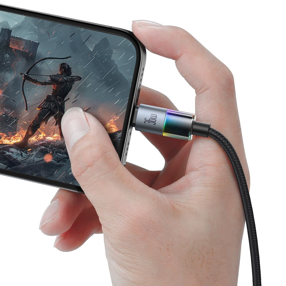 Cablu Date si Incarcare USB-C - Lightning McDodo CA-8190 Colorful, 36W, 1.2m, Negru