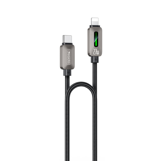 Cablu Date si Incarcare USB-C - Lightning Yesido CA199, 27W, 1.2m, Negru