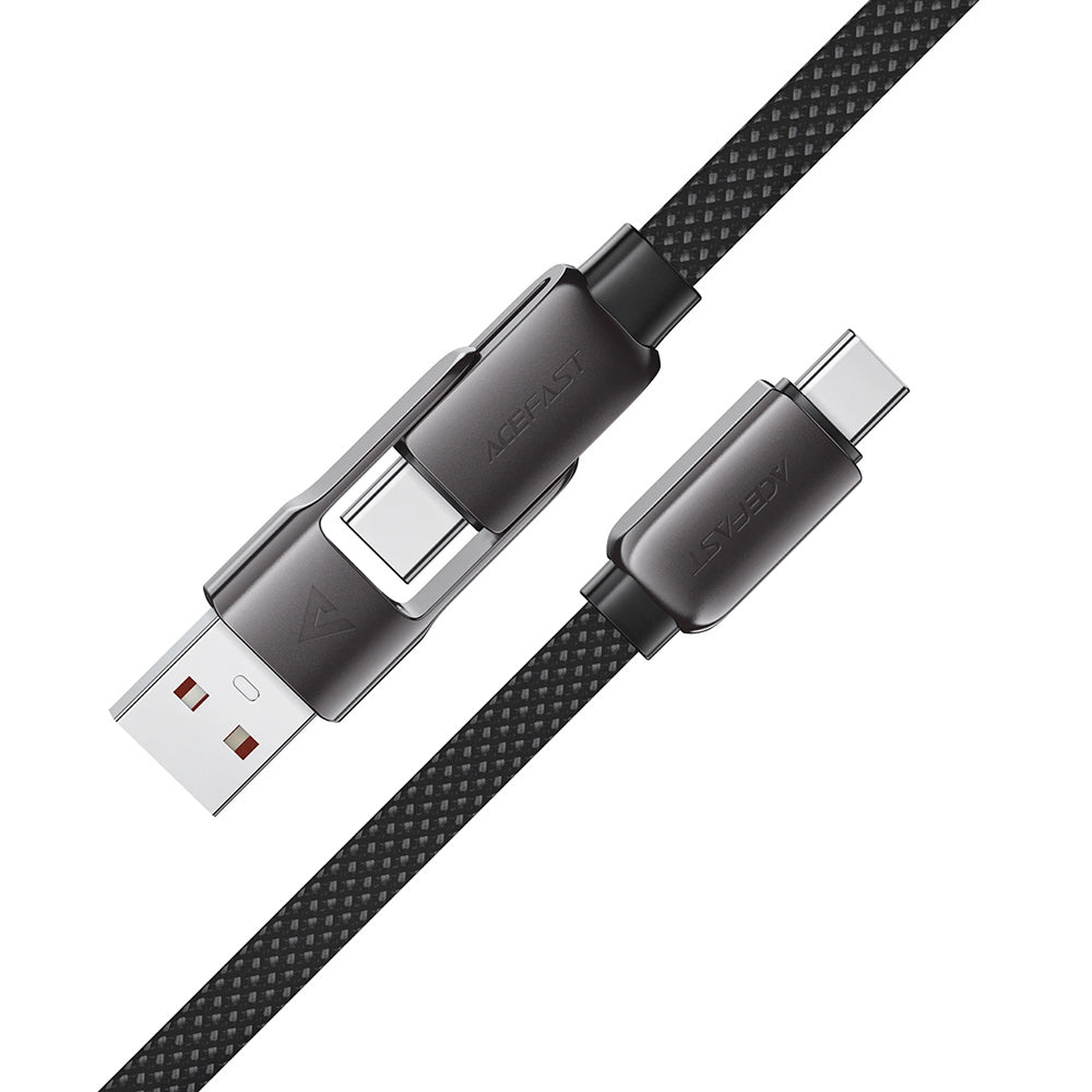 Cablu Date si Incarcare USB-C - USB-A / USB-C Acefast C13-04, 60W, 1.2m, Negru