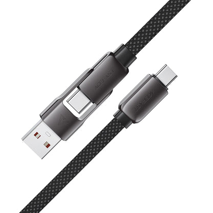 Cablu Date si Incarcare USB-C - USB-A / USB-C Acefast C13-04, 60W, 1.2m, Negru