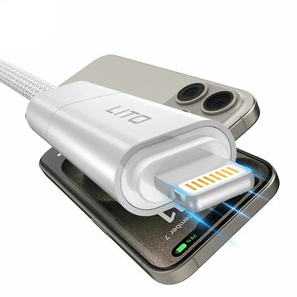 Cablu Date si Incarcare USB-C / USB-A - USB-C / Lightning Lito LD21, 100W, 1m, Negru