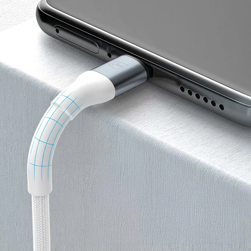 Cablu Date si Incarcare USB-C - USB-C 3MK Hyper N, 100W, 1m, Alb