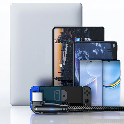 Cablu Date si Incarcare USB-C - USB-C 3MK Hyper N Angled, 60W, 2m, Negru