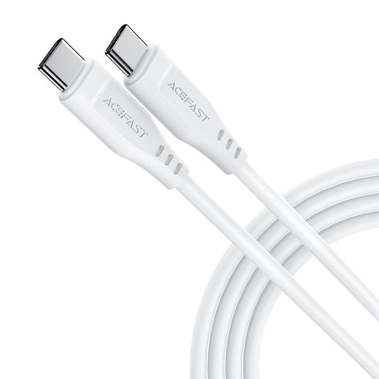 Cablu Date si Incarcare USB-C - USB-C Acefast C3-03, 60W, 1.2m, Alb